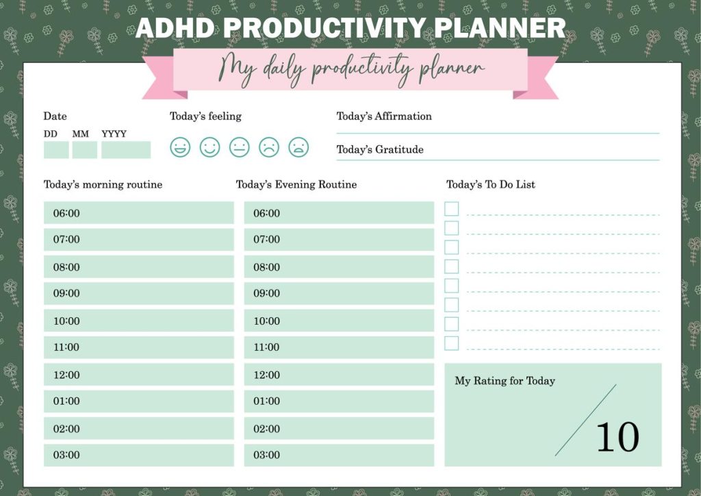 best planners for ADHD adults to manage time and stay organized