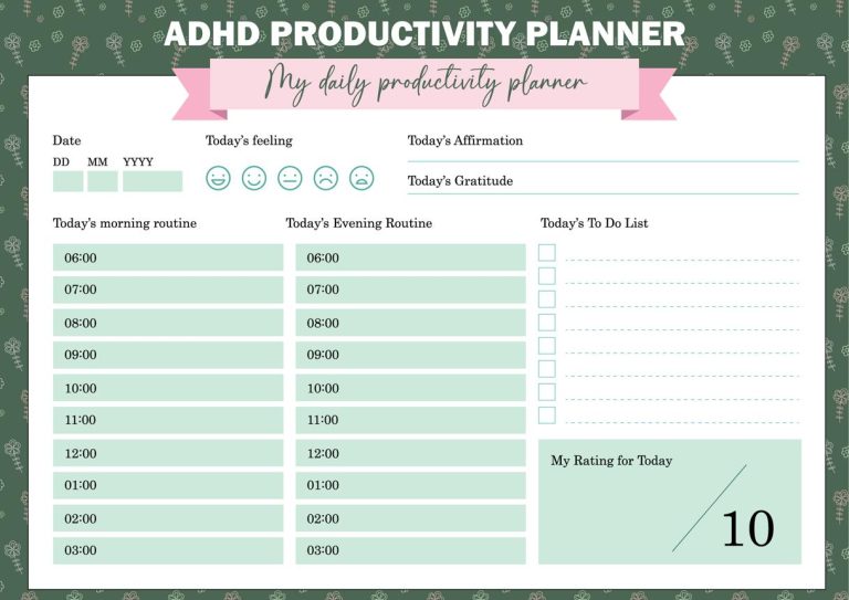 best planners for ADHD adults to manage time and stay organized