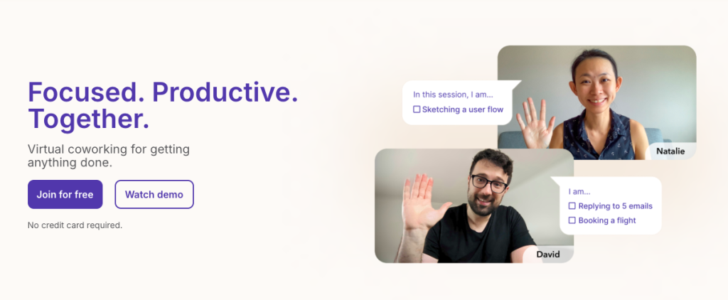 Focusmate body doubling session for ADHD productivity and focus