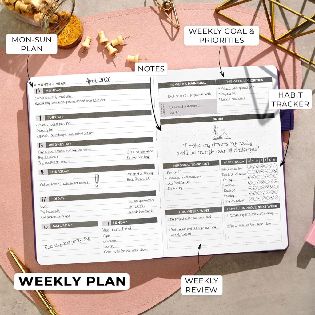 Clever Fox weekly planner for ADHD adults focused on organization and weekly productivity