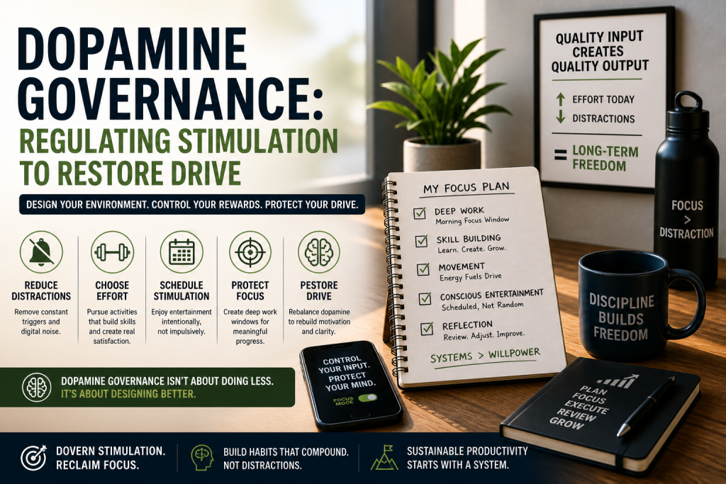 dopamine governance system for restoring focus motivation and productivity