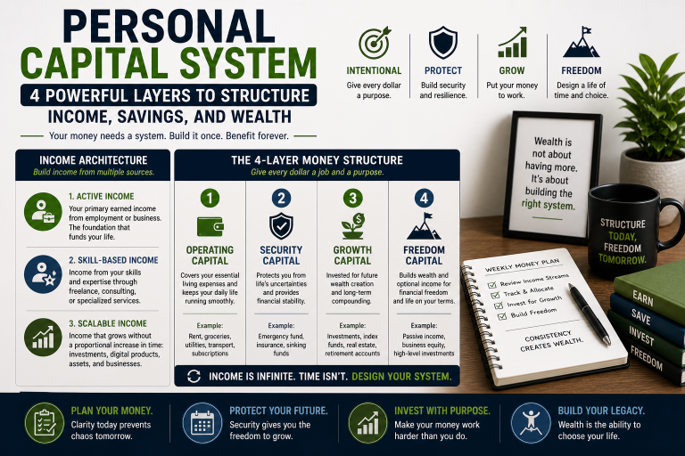 personal capital system framework for income savings and wealth building