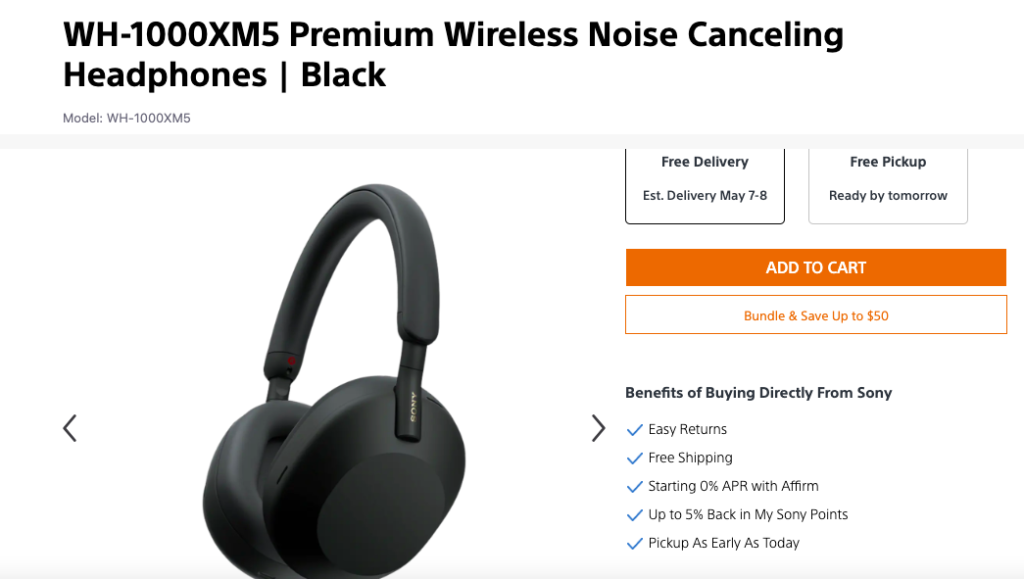 Sony WH-1000XM5 wireless noise-canceling headphones for ADHD focus and distraction-free deep work.