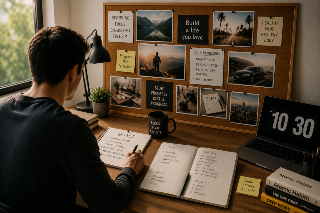 David Bedolla planning goals and building a vision for a more fulfilling life through action and personal growth