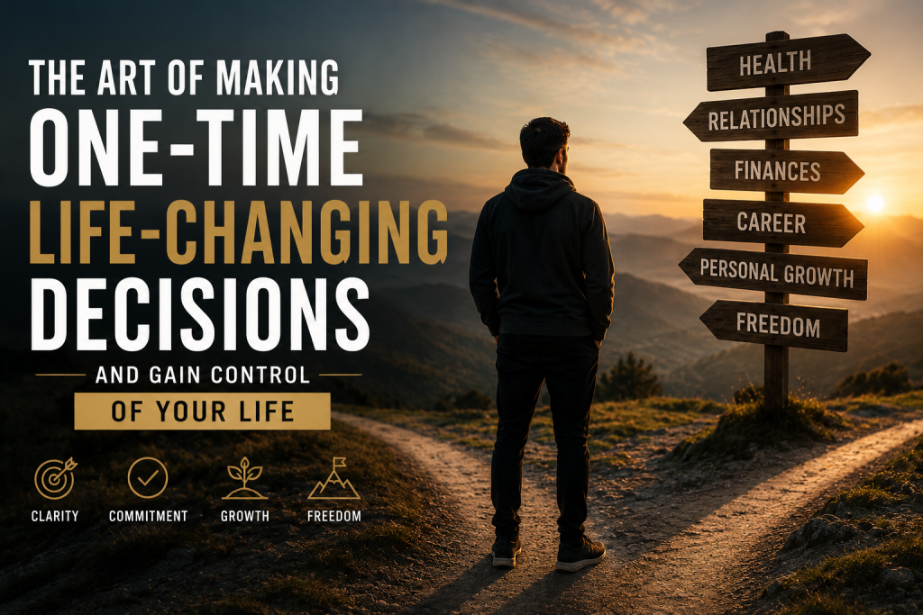 The Art of Making "One Time Life Changing Decisions" and Gain Control of Your Life