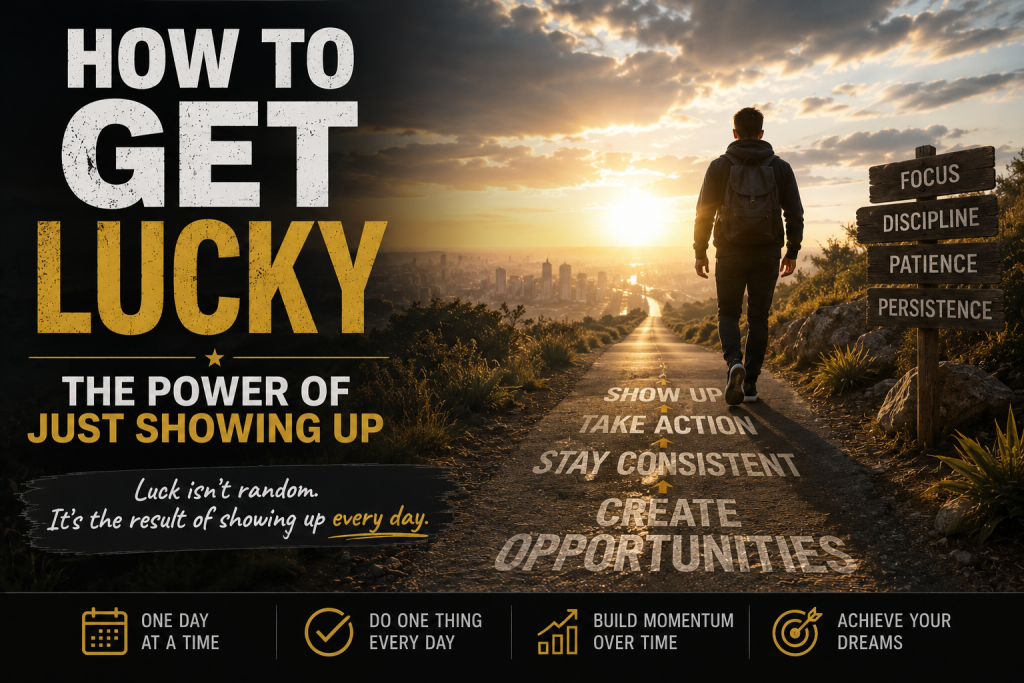 How To Get Lucky by consistently showing up, taking action every day, and creating opportunities through persistence and discipline.