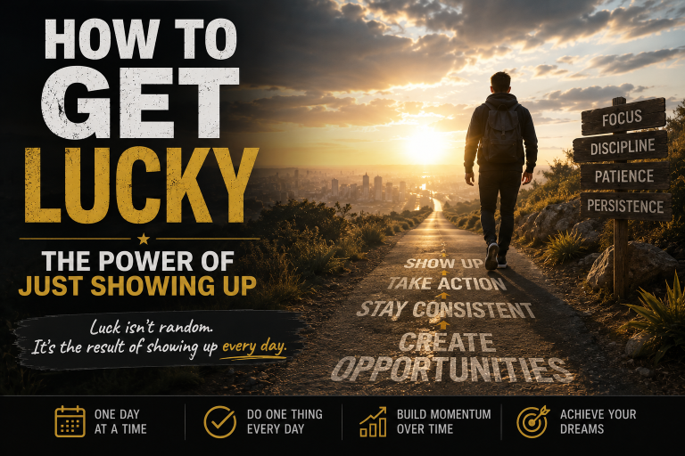 How To Get Lucky by consistently showing up, taking action every day, and creating opportunities through persistence and discipline.